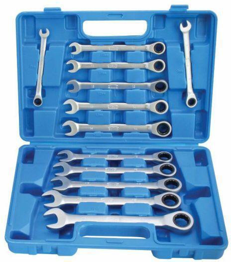 Asta Tools Ringmaul-Ratschenschlüssel-Satz 12-tlg 8-19 mm Hochglanz poliert (19 mm, 8 mm, 10  mm, 14 mm, 18 mm, 11 mm, 12 mm, 17 mm, 15 mm, 13 mm, 9 mm, 16 mm)