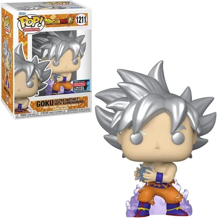 Immagine prodotto Funko POP! Dragon Ball Super Goku (Ultra Istinto con Kamehameha) Métallique Convenzione d'Autunno 2022