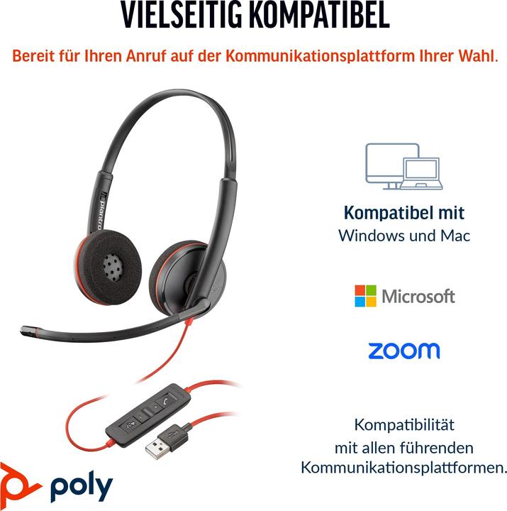 Actual product image Poly Blackwire 3220 (Cable, USB-C)