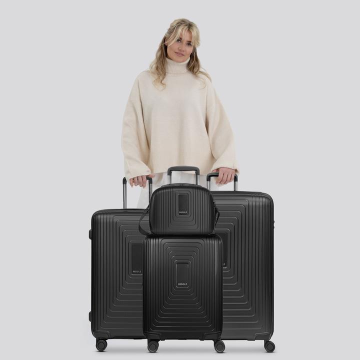 Actual product image Redolz Essentials 14 4-wheel suitcase set + beauty case 4 pcs. with stretch fold (264 l, XL (from 140l))