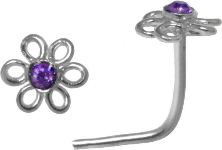 Bijouteria Nasenpiercing (Silber 925, Kristall)