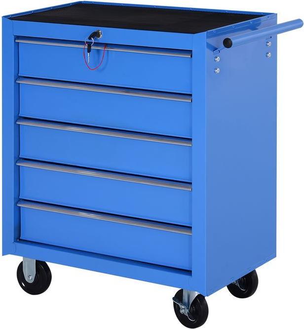 Actual product image Swisshandel24 Mobile workshop trolley Tool trolley Tool trolley Tool box with 5 drawers red (1 x)