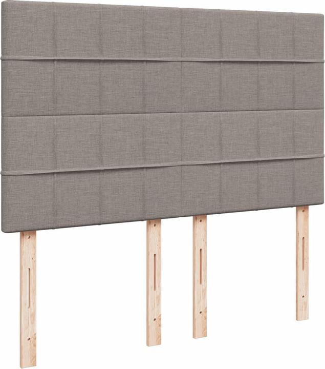 Actual product image VidaXL Box spring bed with mattress bed Double bed Upholstered bed Taupe 140x200cm (140 x 200, 140 x 200)