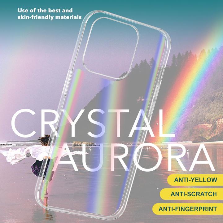 Produktbild Nalia Klare Hartglas Hülle Regenbogen Effekt (Apple iPhone 15 Plus)