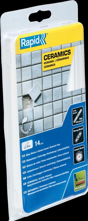 Rapid Bâtons de colle céramique Ø12x190mm 14 pièces
