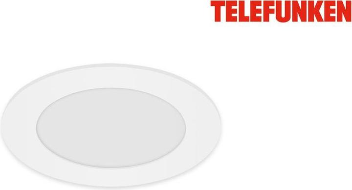 Produktbild Telefunken LED Einbauleuchte IP23 dimmbar WiFi RGBW 6W 600 lm warmwei - tageslichtwei rund wei 12/110 mm (600 lm)