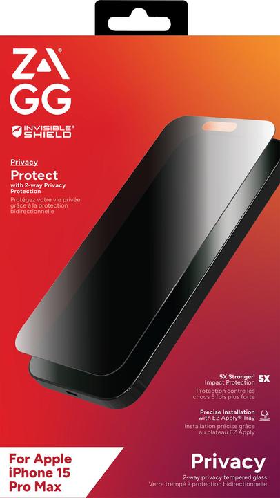 Produktbild Zagg Invisibleshield Glass Elite (1 Stück, Apple iPhone 15 Pro Max)