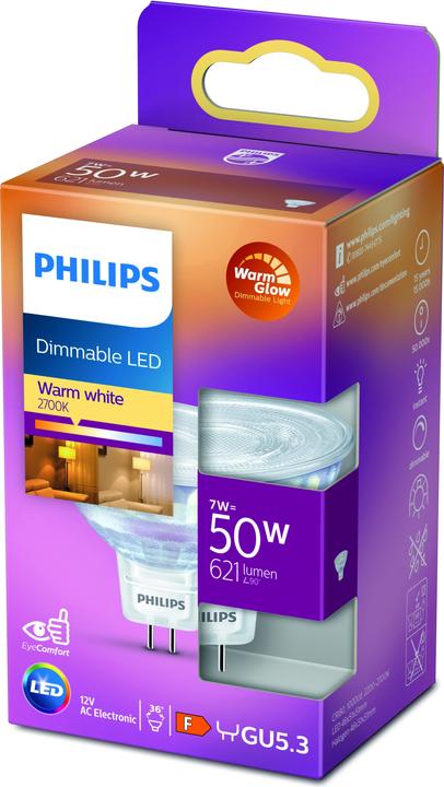 Produktbild Philips Lampe (GU5.3, 7 W, 621 lm, 1 x, F)