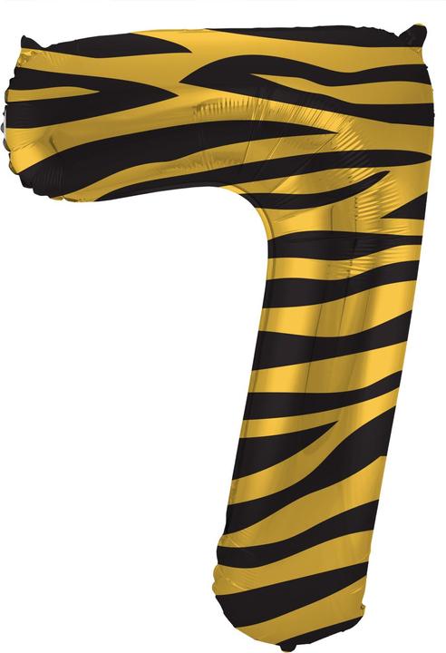 Produktbild Folat Folienballon Nummer 7 Tiger Chic - 86 cm