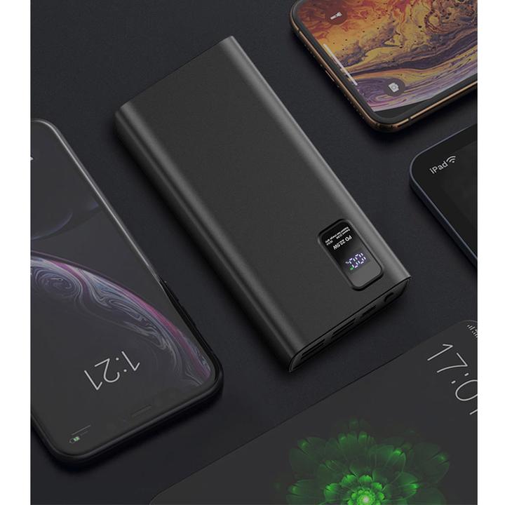 Actual product image Platinet power supply 30000mAh PD QC LED, black (30000 mAh, 22.50 W, 111 Wh)