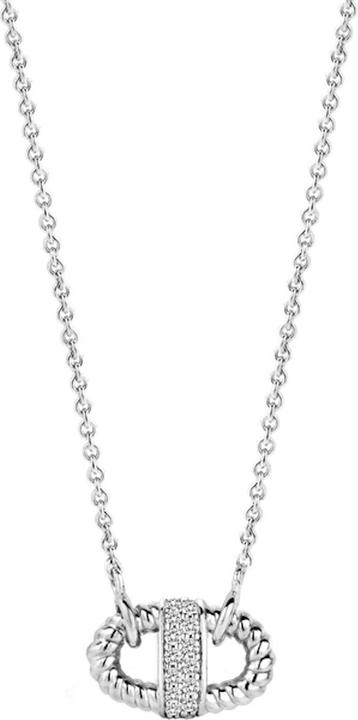 Produktbild Ti Sento Milano Collier mit Seildesign und Zirkonia 3910ZI/42 (925 Sterling Silber, 48 cm)