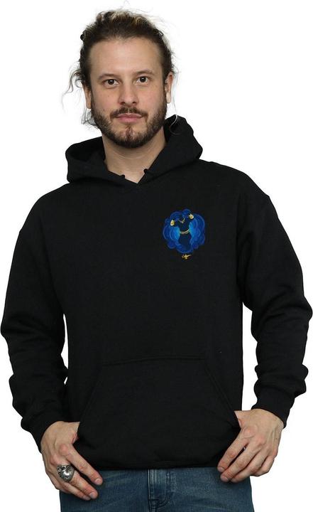 Actual product image Disney Mens Aladdin Movie Genie Breast Print Hoodie (XL)