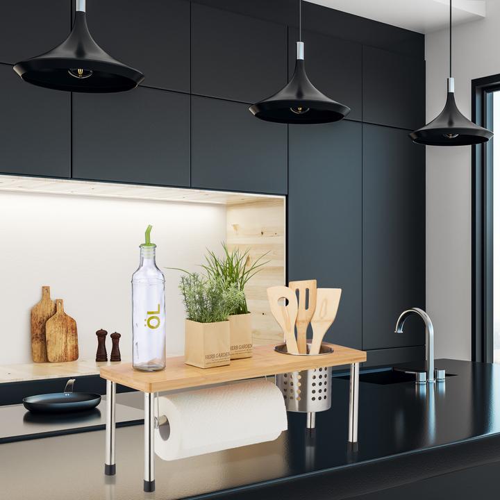 Actual product image Relaxdays Kitchen Counter Organiser, Roll Holder