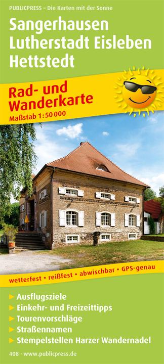 Actual product image PublicPress cycling and hiking map Sangerhausen, Lutherstadt Eisleben, Mansfeld-Südharz