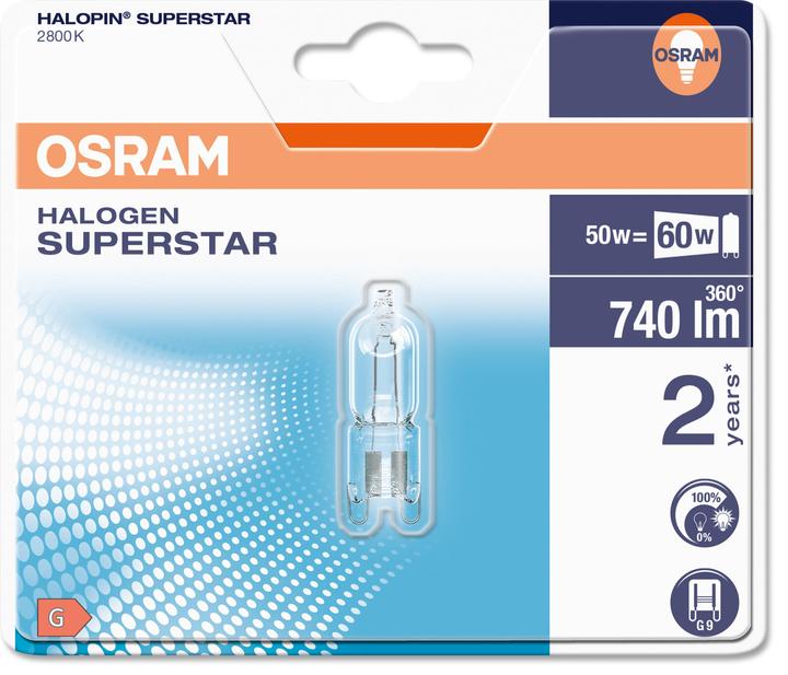 Produktbild Osram Halopin ES (G9, 48 W, 740 lm, 1 x, G)