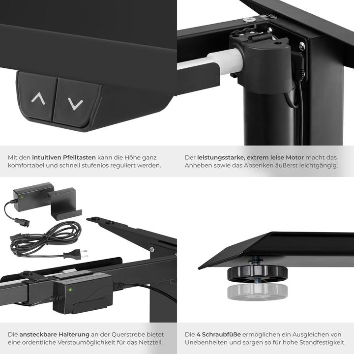 Actual product image tectake Electric table frame