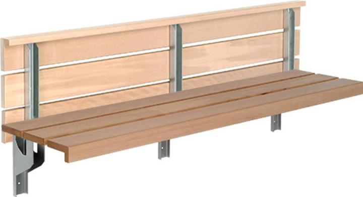 Produktbild Makk Sitzbank-Klappkonsolen für Schulen, Sporthallen, usw. (aufklappbar / ohne Schuhrostauflage)