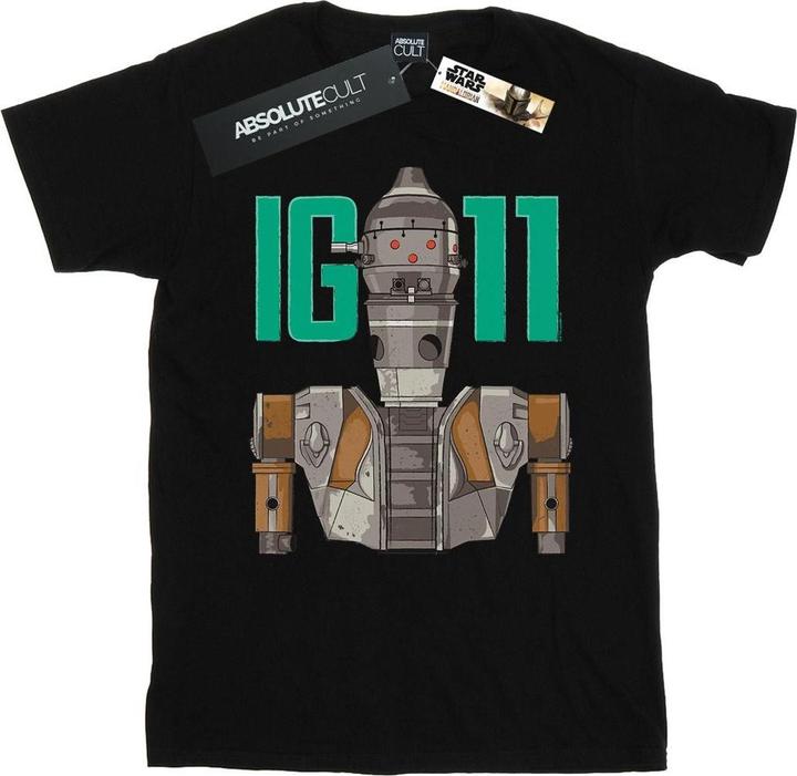 Actual product image Star Wars Mens The Mandalorian IG-11 Bounty Hunter T-Shirt (S)