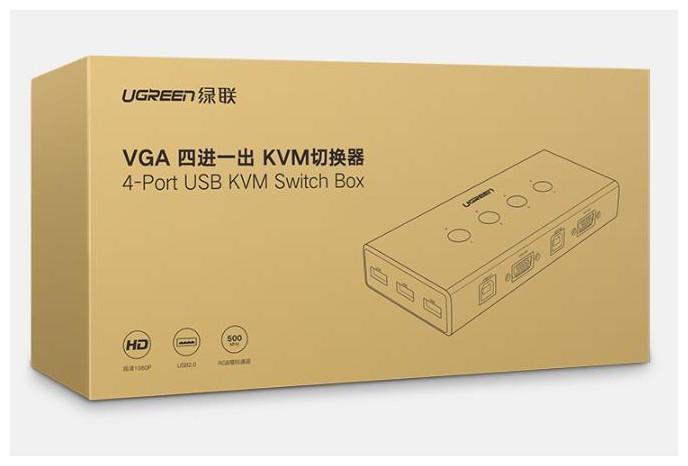 Immagine prodotto Ugreen Switch KVM 4 porte USB/VGA CM154 50280