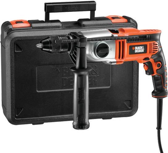 Black & Decker 910W Schlagbohrmaschine,2-Gang (Netzbetrieb)
