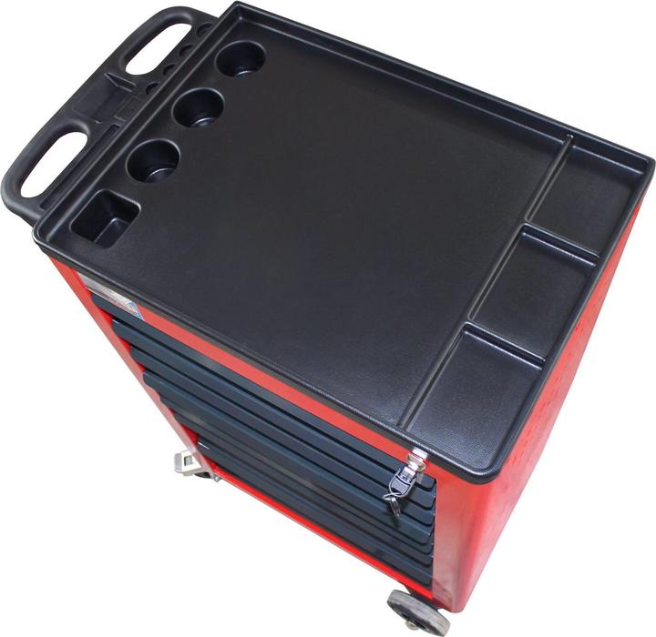 Actual product image ADB Basic workshop trolley red 7 drawers (1 x)