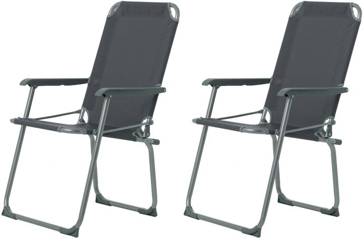 Produktbild Koor Campingstuhl Comodo Grigio, 2 Stück