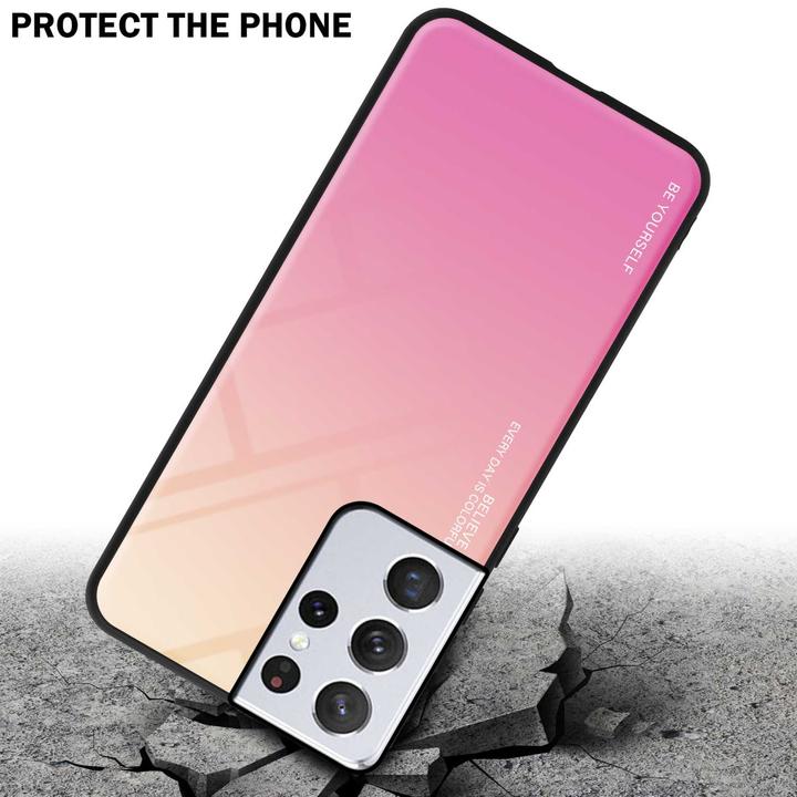 Produktbild Cadorabo TPU 2 Farben Glas Hülle (Samsung Galaxy S22 Ultra)