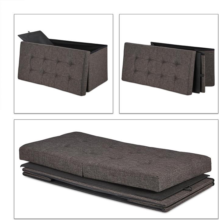 Actual product image Relaxdays Foldable Storage Trunk, Padded (75.50 cm)