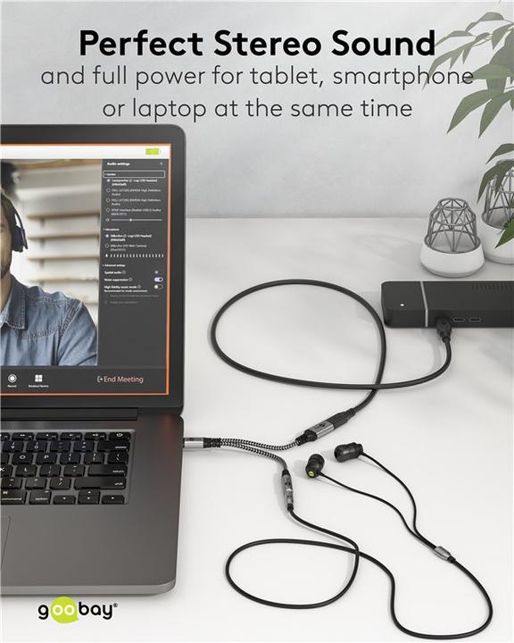 Produktbild Goobay USB-C auf USB-C und Klinke 3,5 mm AUX (USB Typ C, USB Typ C)