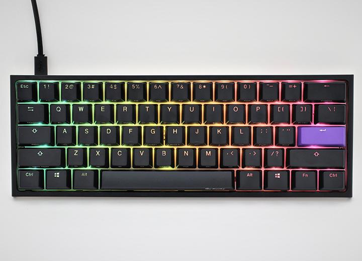 Actual product image Ducky One 2 Pro Mini Gaming Keyboard, RGB LED - Kailh Red (DE, Cable)