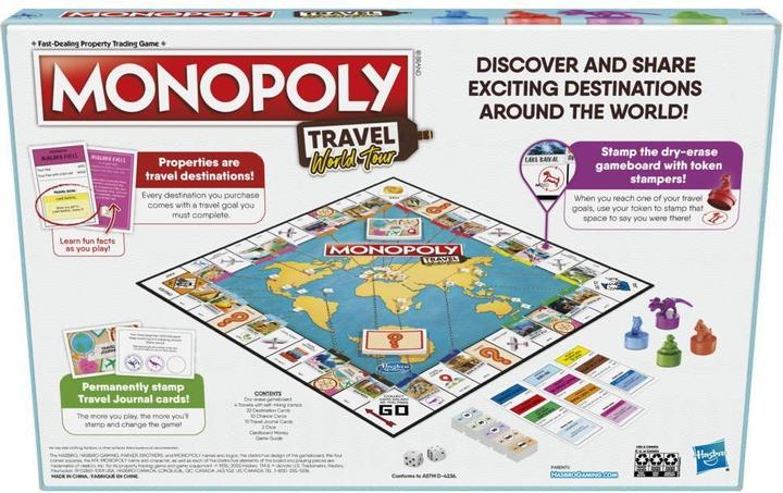 Immagine prodotto Hasbro Gaming Travel World Tour Monopoly Travel World Tour Gioco da tavolo Famiglia (Finlandese)