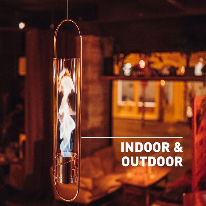 Actual product image Höfats Bioethanol hanging fire SPIN 120 Ø 12 cm (silver) (12 x 16 cm)