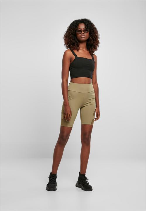 Immagine prodotto Urban Classics Pantaloncini da ciclismo a vita alta in rete da donna (3XL)