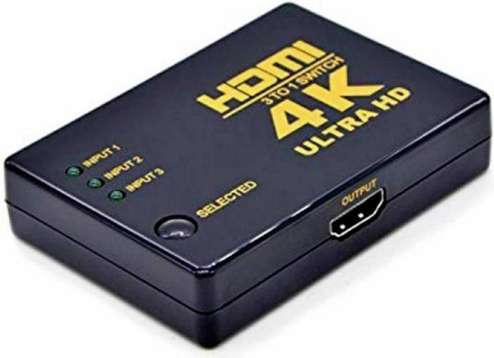 Actual product image No Name 3 port HDMI switch with remote control, 3D playback possible 3840 x 2160 pixels
