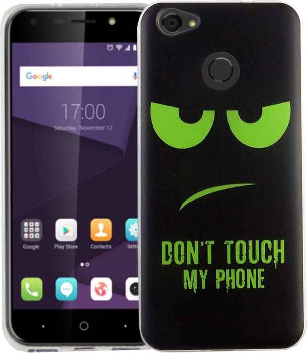 König Design ZTE Blade A6 Handyhülle Schutzcase Dont Touch My Phone Grün Cover Bumper Schale (ZTE Blade A6)