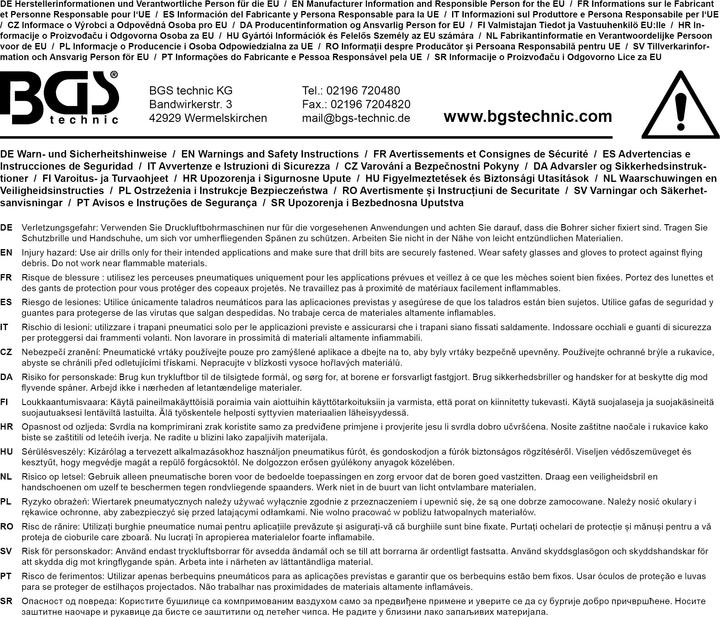 Immagine prodotto BGS Trapano angolare pneumatico (Aria compressa)