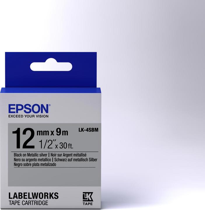Produktbild Epson Etikettenkassette Lk-4sbm (1.20 cm, Schwarz)