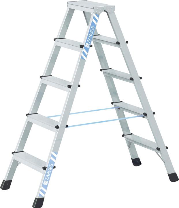 Image du produit Zarges Escabeau professionnel, anodisé (Échelle deux plans, 136 cm)
