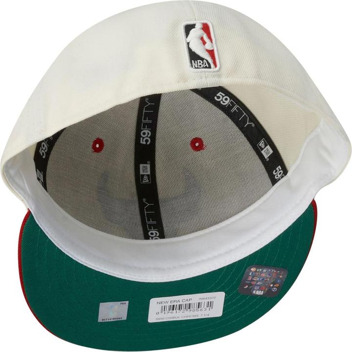 Produktbild New Era 59Fifty Fitted Cap Chicago Bulls beige / rot - 7 (7)