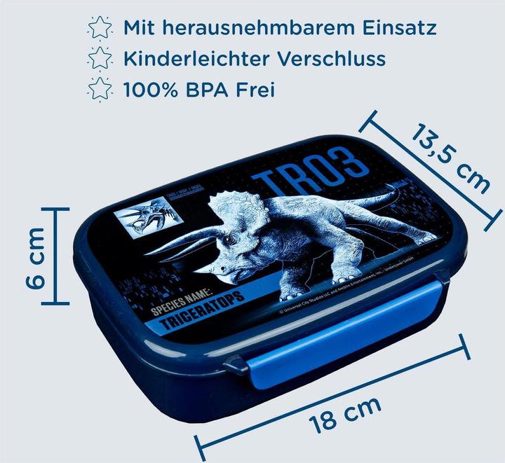 Produktbild Scooli Lunchbox Jurassic World Blau