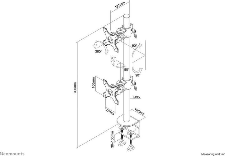 Produktbild Neomounts Fpma-D700dv (Tisch, 27")