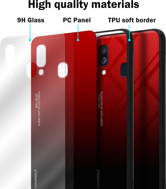 Produktbild Cadorabo TPU 2 Farben Glas Cover (Samsung Galaxy A40)