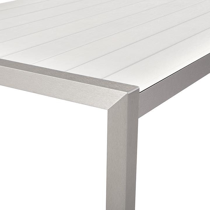 Produktbild Beliani Gartentisch Aluminium weiss 180 x 90 cm VERNIO (90 cm)