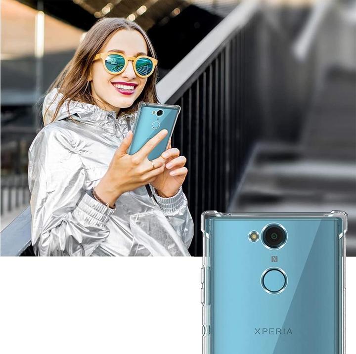 Actual product image Screenguard Sony Xperia XA2 Case Crystal Soft Airbag Bumper (Sony Xperia XA2)