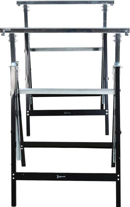 Produktbild Swisshandel24 Sägebock, Arbeitsbock, Hohenverstellbar, Faltbar, Metall, Schwarz, 68 x 56 x 80-130 cm, Belastbarkei (56 cm, 68 cm)