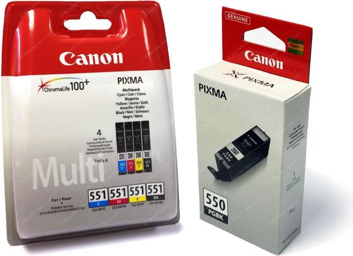 Actual product image Canon Cli-551/Pgi-550 (M, C, PGBK, FC, GY, Y)