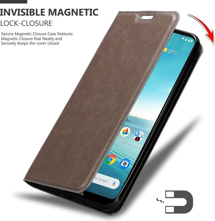 Produktbild Cadorabo Book Invisible Magnet Cover (Nokia 3.4)