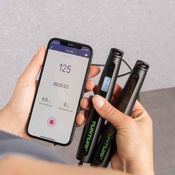Immagine prodotto Tunturi Smart Springseil mit Display und App (295 cm)