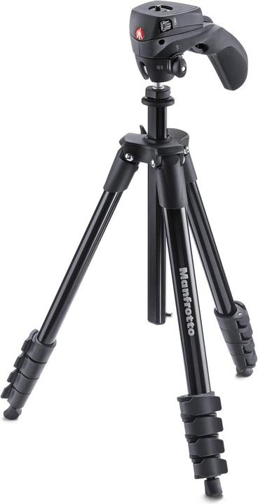 Manfrotto Compact Action with photo-video head, black (Metal)