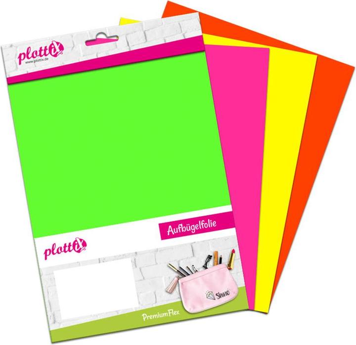Actual product image PlottiX PremiumFlex Neon Bundle 20cm x 30cm (4 foils)